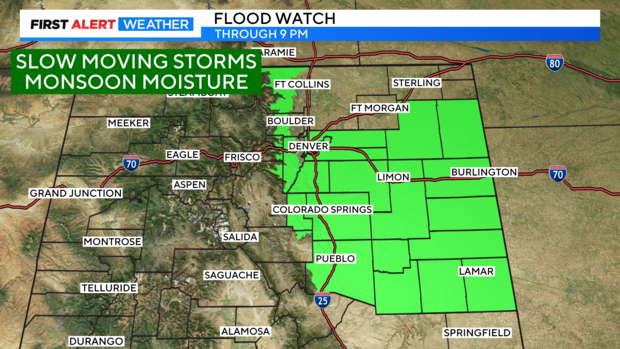 Flash flooding, severe storms possible Monday in Colorado, Denver included