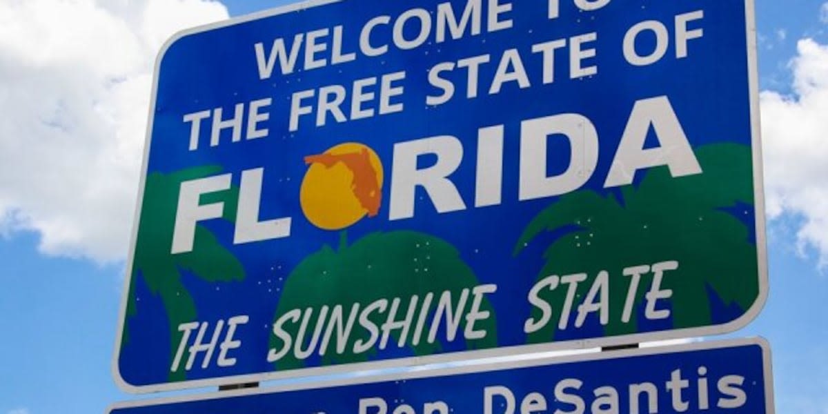 'Free State of Florida' signs now welcome visitors to Sunshine State