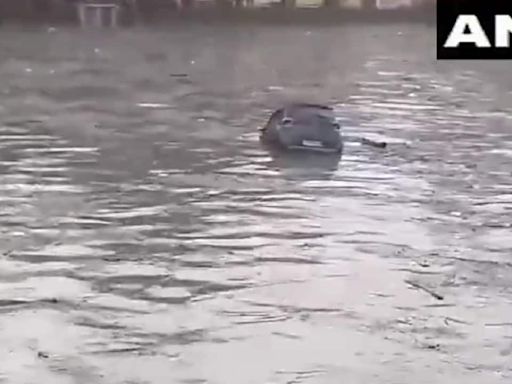 Vehicles floating in Haridwar as heavy rain lashes city | Watch
