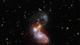 Nasa’s Webb telescope helps identify energy source behind strange colliding galaxies