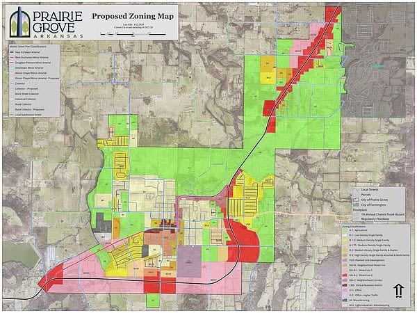 Two years in the making, new zoning map and development code adopted in Prairie Grove | Northwest Arkansas Democrat-Gazette