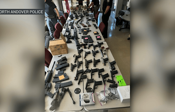 Explosives, over 30 guns seized in North Andover bust, officials say