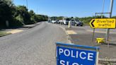 Road closed after two car crash