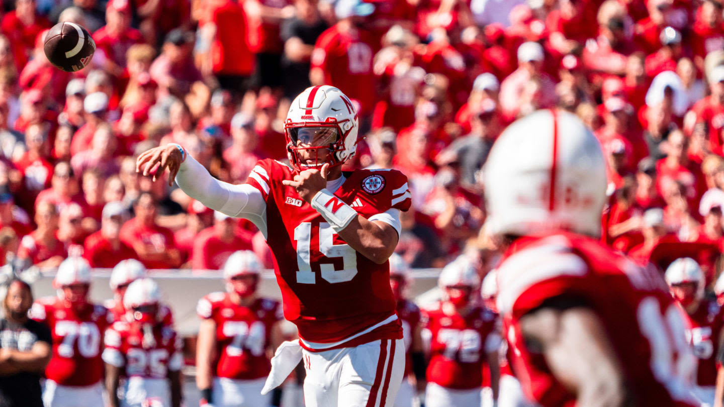 Kansas City Chief Patrick Mahomes Celebrates Nebraska QB Dylan Raiola's Touchdown Pass