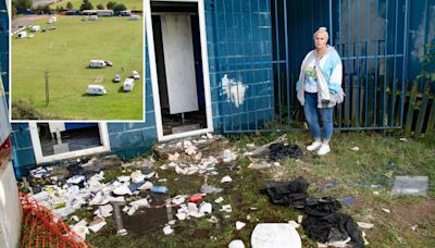 Travellers in ‘caravan convoy’ invaded football pitch & left rubbish mounds