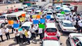 Taxistas de Cozumel se manifiestan en contra de los mototaxis