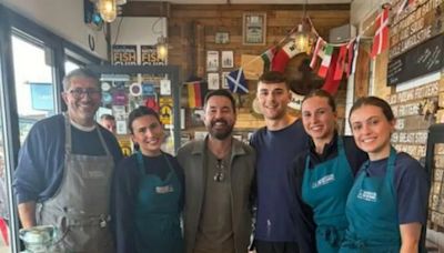 Line of Duty 'legend' Martin Compston visits popular chippy in Scots seaside town