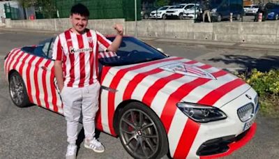 El aficionado del Athletic que se hizo viral por llevar de paseo a Simón, Vivian y Guruzeta en su coche ‘tuneado’