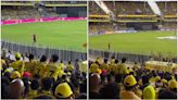 CSK fans teach dance steps to cheerleaders during IPL match. Viral video