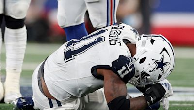 Cowboys' Micah Parsons, Giants' Malik Nabers (concussion) go to locker room with injuries