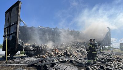 Burnt watermelons spill onto NY Thruway after tractor-trailer fire (photos)