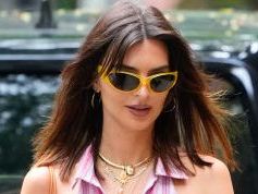 EmRata can’t stop wearing this Mango halterneck top – and it’s still in stock!