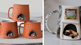 Cozy Fireplace Mugs That Look Like They Belong in Mini Homes