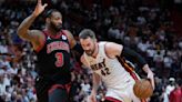 The Heat are headed to Boston after ousting the Bulls 112-91 in East play-in finale