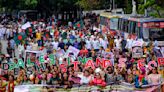 Activists in Bangladesh march through universities to demand end to Israel-Gaza war