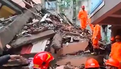 4-storey building collapses in Navi Mumbai, 3 feared trapped