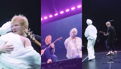 Ed Sheeran joins Diljit Dosanjh on stage for a surprise performance in Birmingham