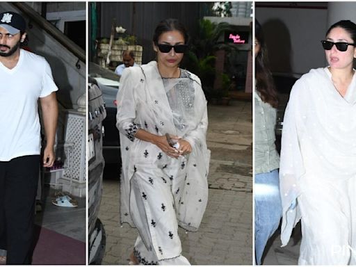 Kareena Kapoor Khan, Arjun Kapoor arrive at Malaika, Amrita Arora’s dad Anil Mehta’s prayer meet in Gurudwara; Arhaan Khan and others join; WATCH