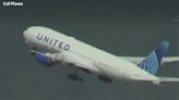 Wheel falls off United Airlines Boeing 777 and crushes cars in San Francisco