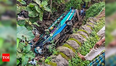 Tragic Bus Accident in Melghat: 4 Dead, 40 Injured in 70-Foot Gorge Plunge | - Times of India