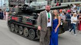 Eddie Hall gives schoolgirl a lift to her prom - in a tank
