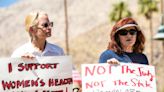 Hundreds of abortion-rights supporters gather in Palm Springs on Saturday