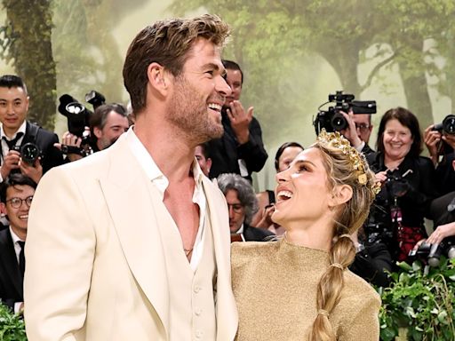 Chris Hemsworth's Wife Elsa Pataky Glows in Sheer Gold at 2024 Met Gala