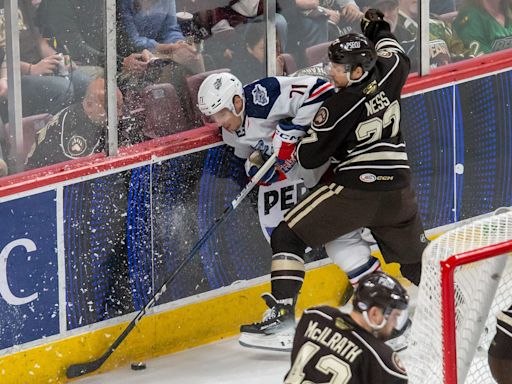 Hershey’s Mike Vecchione had the game-winner vs. Cleveland, but Aaron Ness’ goal was more creative