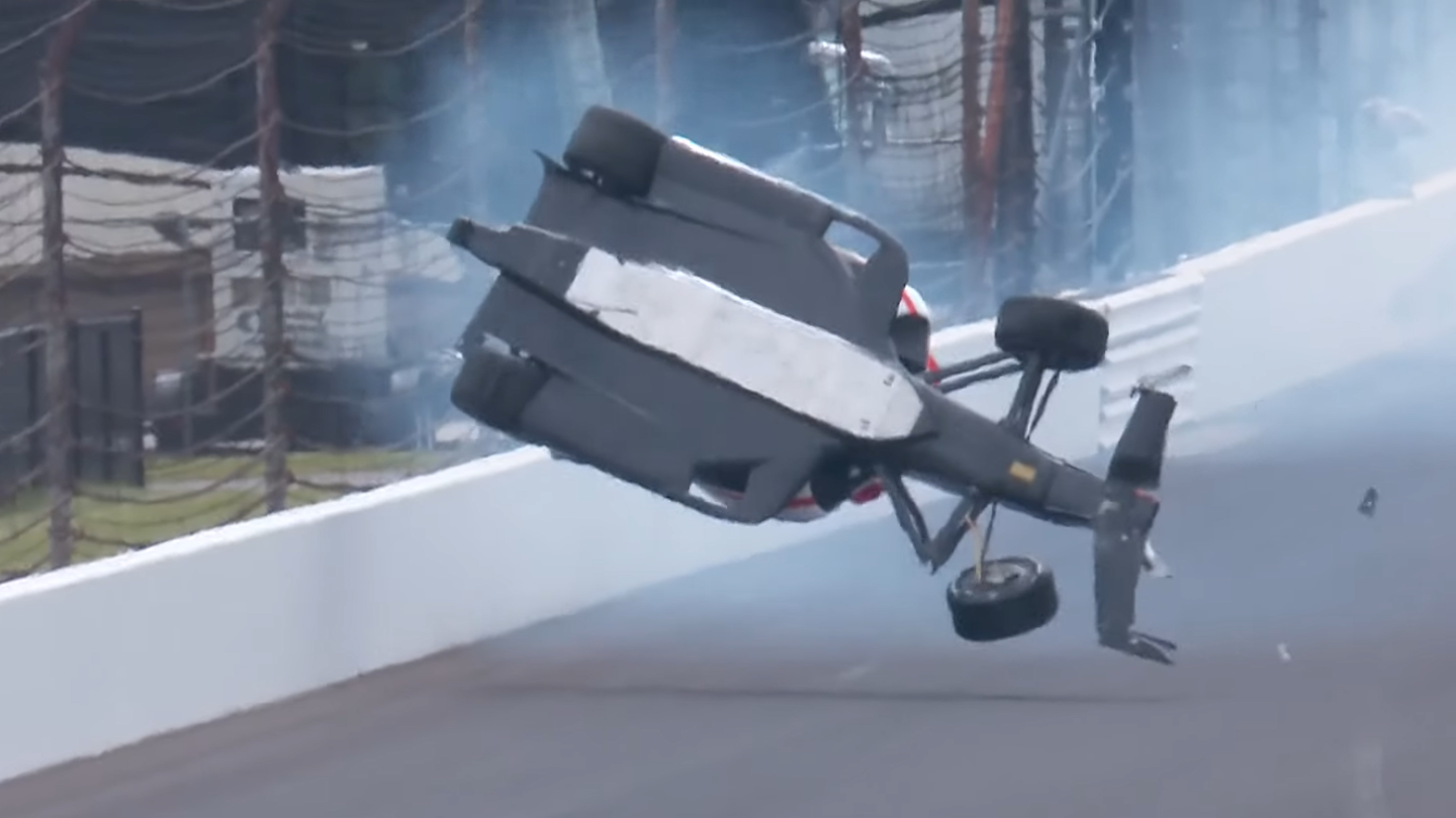 Scary Rollover Crash Halts Indy 500 Practice, Driver Safe