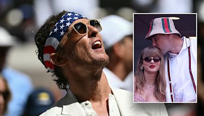 Matthew McConaughey shows patriotic pride at US Open alongside Taylor Swift, Bon Jovi