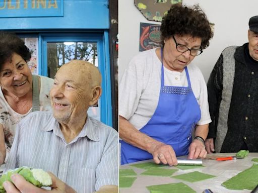 Los nonos de los cannoli: ella tiene 85 y él 92, se conocieron por foto y todo lo que cocinan se vende en minutos