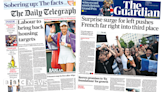 Newspaper headlines: 'Surprise surge' for France's left, and Reeves to unveil housing plans