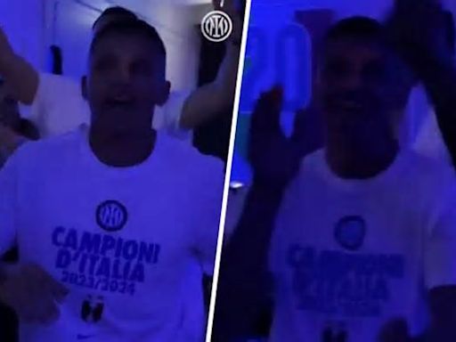 Video: Aparecen notables videos de Alexis Sánchez en la celebración del título del Inter