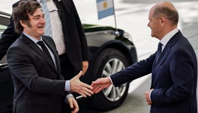 German chancellor Olaf Scholz welcomes Argentina president Javier Milei for official visit