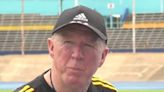 Steve McClaren learns Jamaican patois during training session