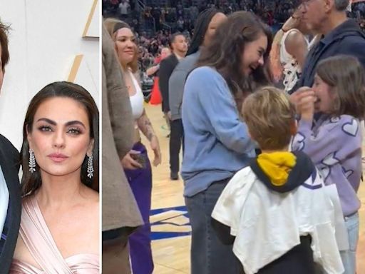 Ashton Kutcher and Mila Kunis' Daughter Wyatt Cries After Meeting Idol Caitlin Clark During Family Outing to WNBA Game: Watch