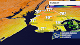 Pleasant conditions continue Sunday on NYC; storms move in on Memorial Day