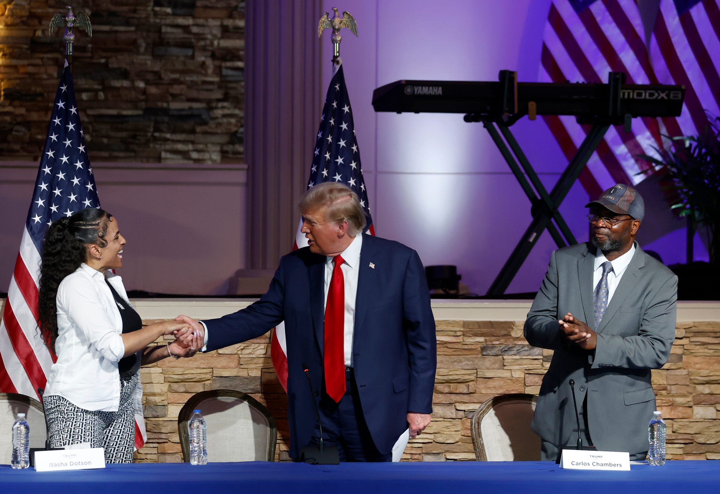 At Detroit roundtable, Donald Trump pitches himself to Black voters over Joe Biden