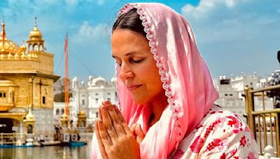 Neha Dhupia Stuns In Ethnic Wear As She Seeks Blessings At Golden Temple In Punjab, PHOTOS