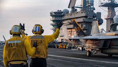 Ike aircraft carrier leaves Middle East, enters the Mediterranean Sea