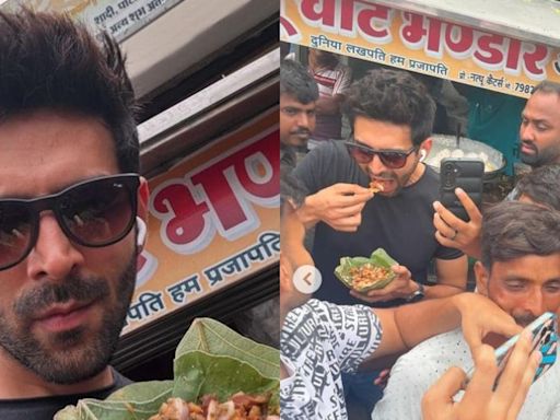 Kartik Aaryan Enjoys Local Street Chaat In Orchha Amid Bhool Bhulaiyaa 3 Shoot; See Photos - News18