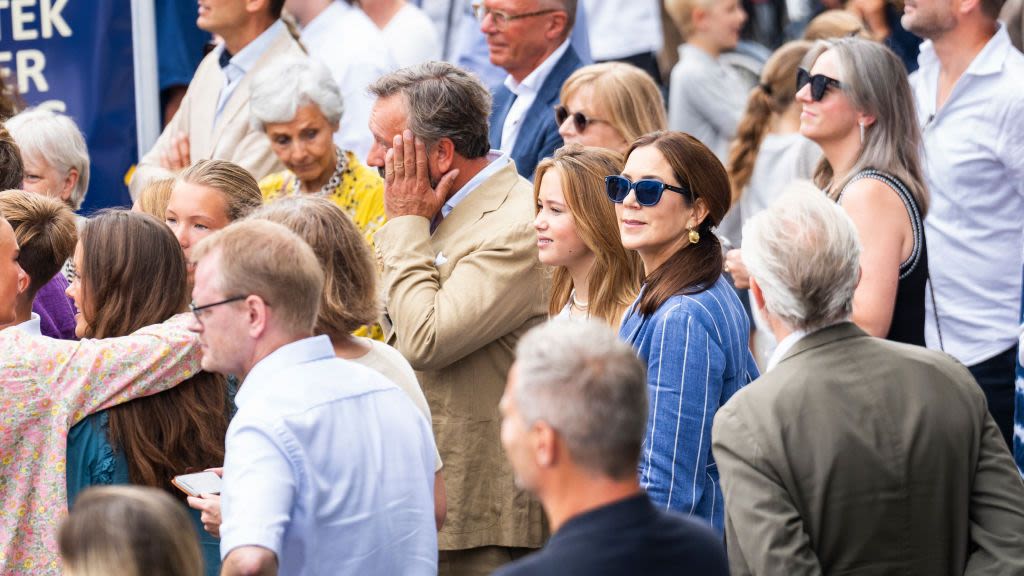 Queen Mary Looks Effortlessly Chic in Linen Polo Ralph Lauren Pantsuit