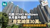 元朗YOHO Midtown本月量升價跌 三房套減價30萬即獲同區換樓客承接｜二手市況