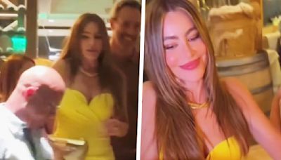 Sofía Vergara derrocha belleza en su cumpleaños con su novio y luciendo un ajustado vestido