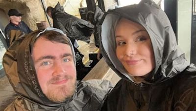 Luke Littler and girlfriend 'get soaked' on Blackpool Pleasure Beach water ride