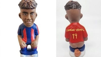 El 'caganer' de Lamine Yamal: crean su figura de barro con la camiseta del Barça y de la selección española
