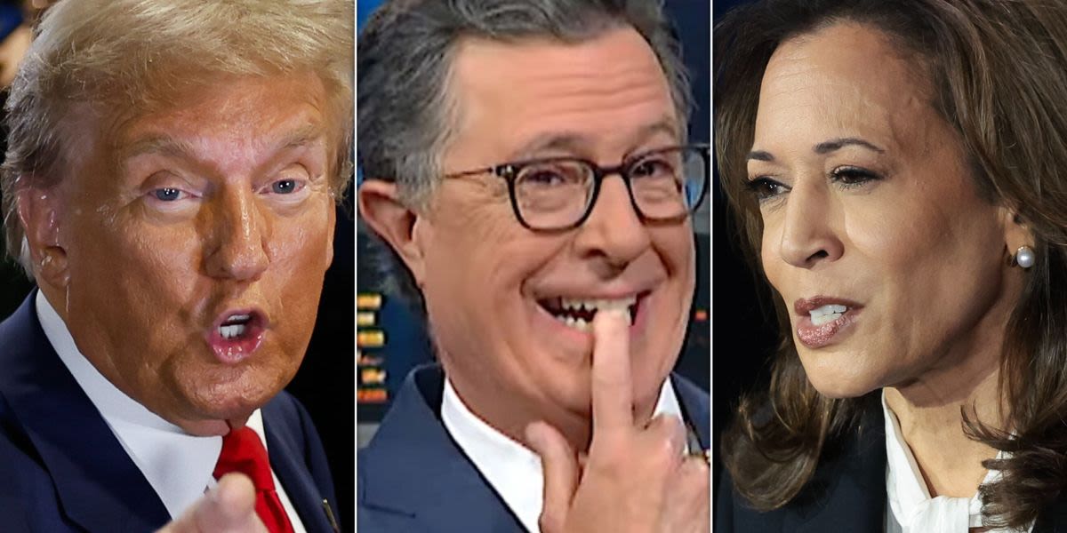 Colbert Spots Kamala Harris Using Hidden 'F-Word' On Trump And The Audience Goes Wild