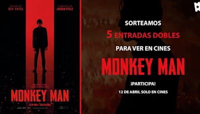 Disfruta de 'Monkey Man' en la gran pantalla: Sorteamos 5 entradas para ver en el cine el debut como director del actor Dev Patel