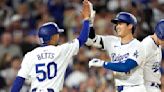 Dodgers blast 5 homers - 4 in 6th inning - in 15-2 rout of World Series champion Rangers