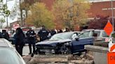 Car hits person, wall at Howard University